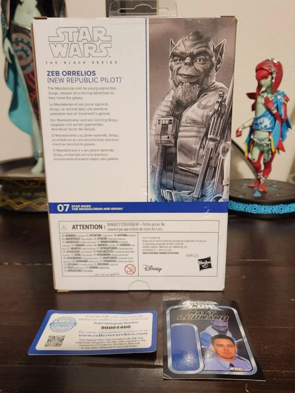 Star Wars The Black Series Zeb Orrelios First Edition Signed by Matt Leonard COA
